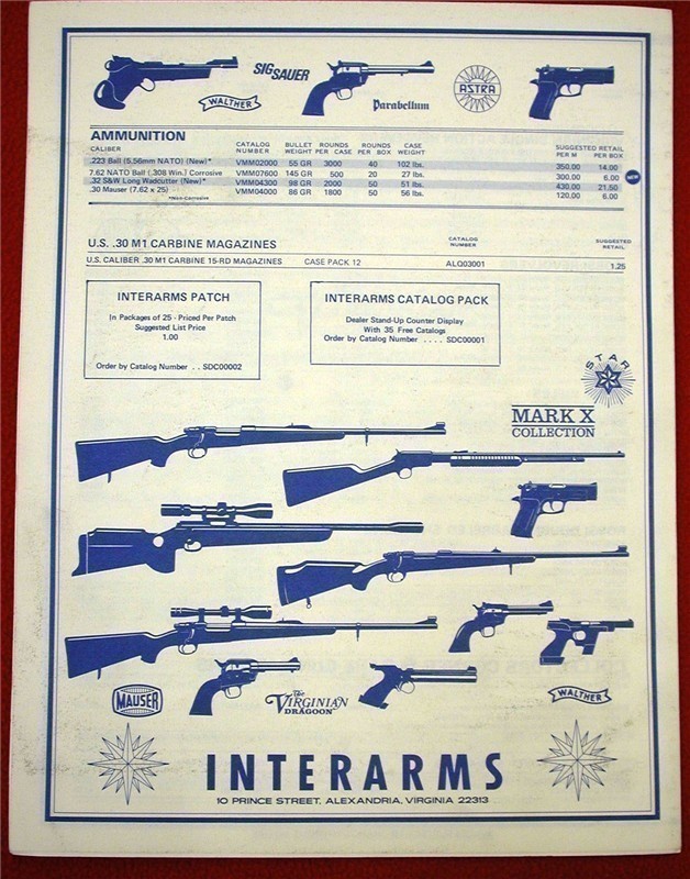 Orig Interarms Catalog Walther Sig Astra 1983-img-1