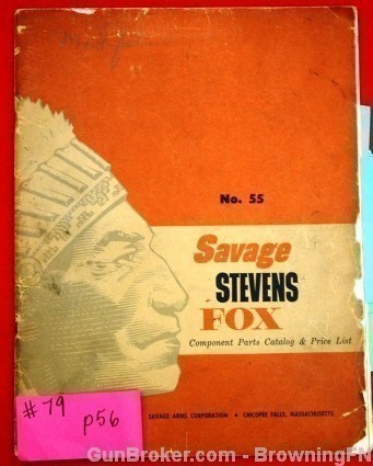 1950s Savage Stevens Fox Part Schematic Catalog-img-0