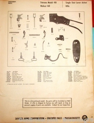 1950s Savage Stevens Fox Part Schematic Catalog-img-3