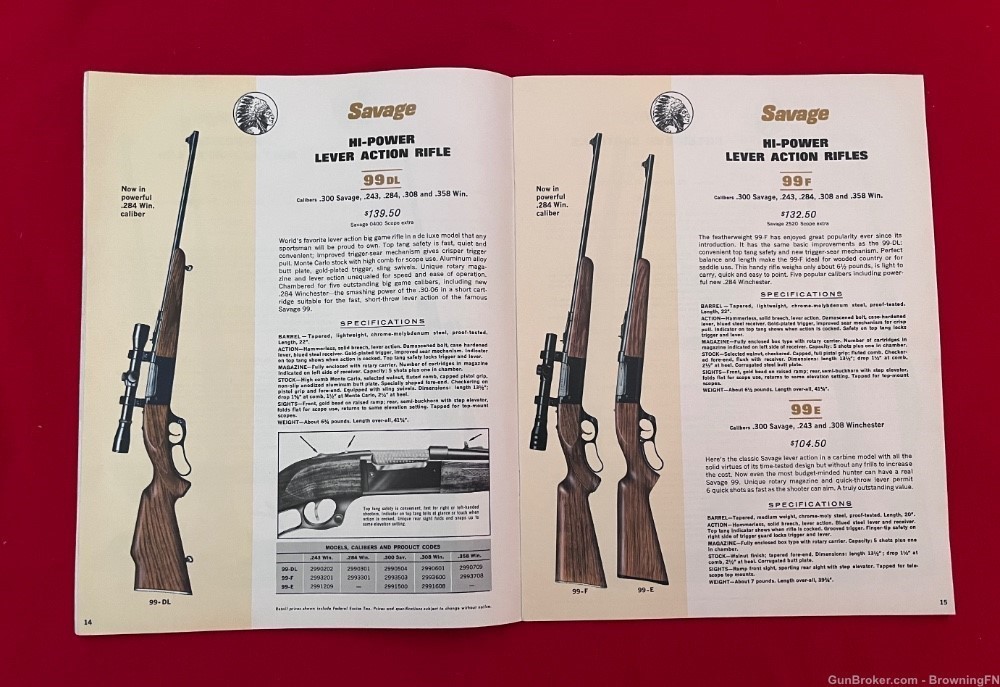 Vintage 1964 Savage Arms Catalog All Models for Year Pictured.......-img-2