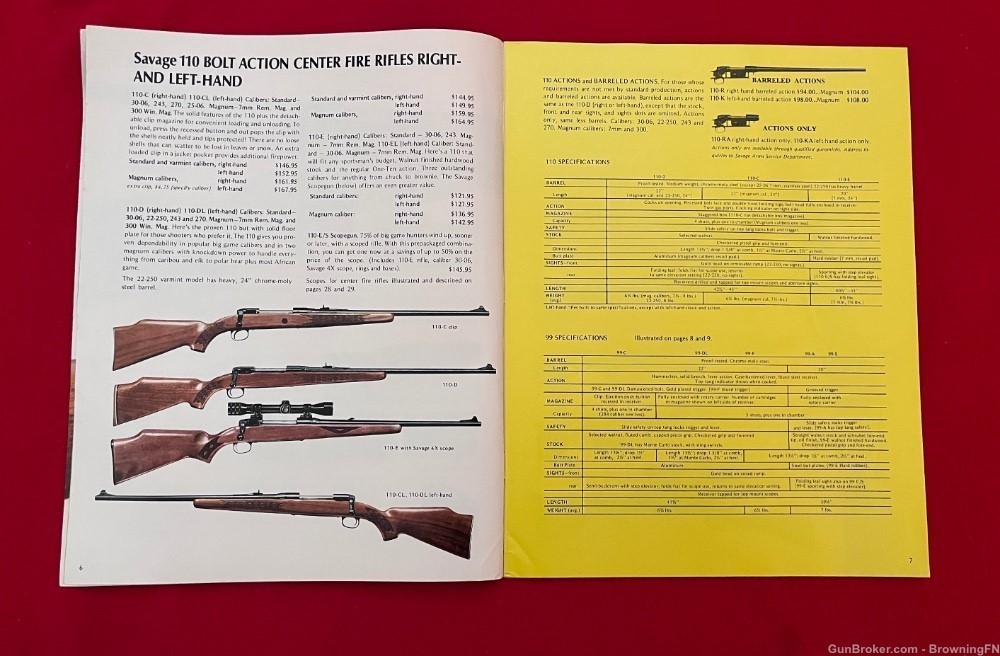 Vintage 1971 Savage Arms Catalog All Models for Year Pictured.......-img-2