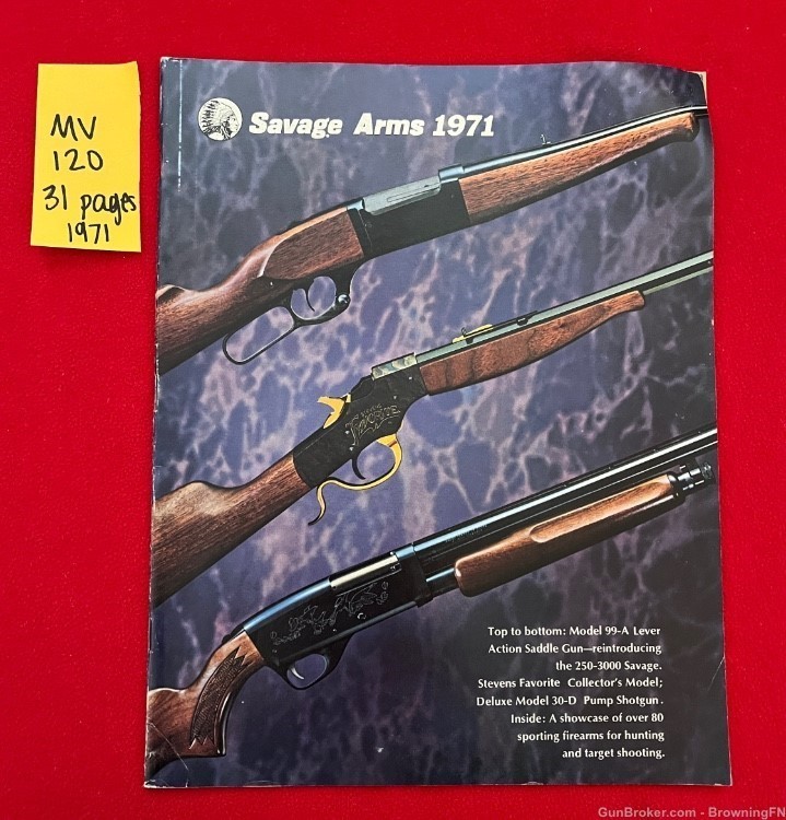 Vintage 1971 Savage Arms Catalog All Models for Year Pictured.......-img-0