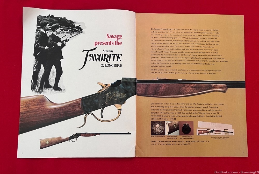 Vintage 1971 Savage Arms Catalog All Models for Year Pictured.......-img-1