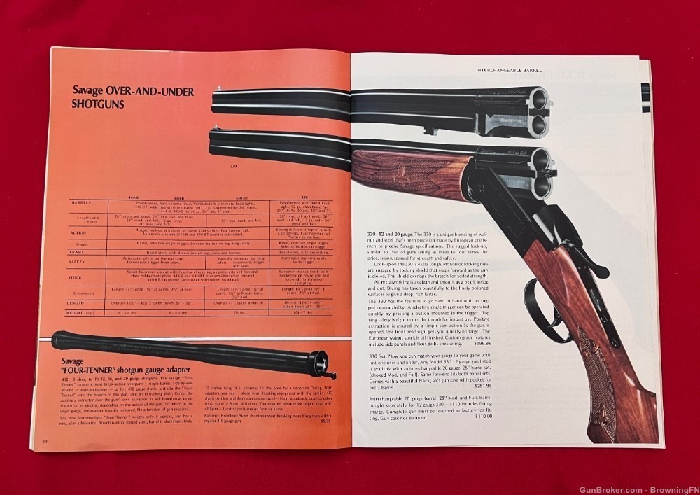 Vintage 1971 Savage Arms Catalog All Models for Year Pictured.......-img-3