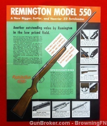 Orig Remington Model 550 .22 Autoloader Flyer 22-img-2