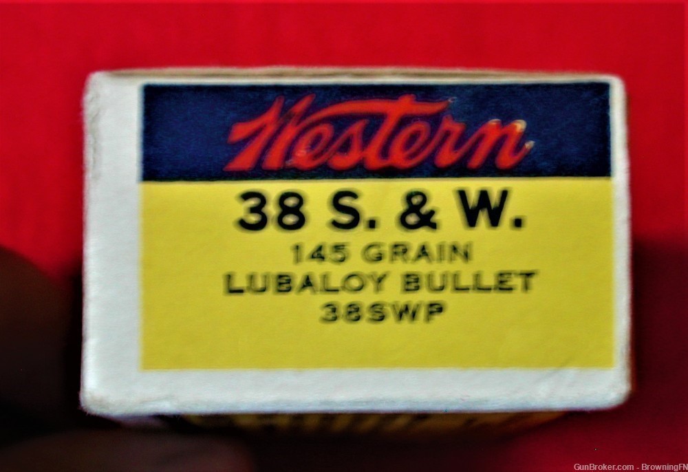  Rare Western Bullseye Box .38 Short S&W 50 Round Box Original M&P Victory -img-6