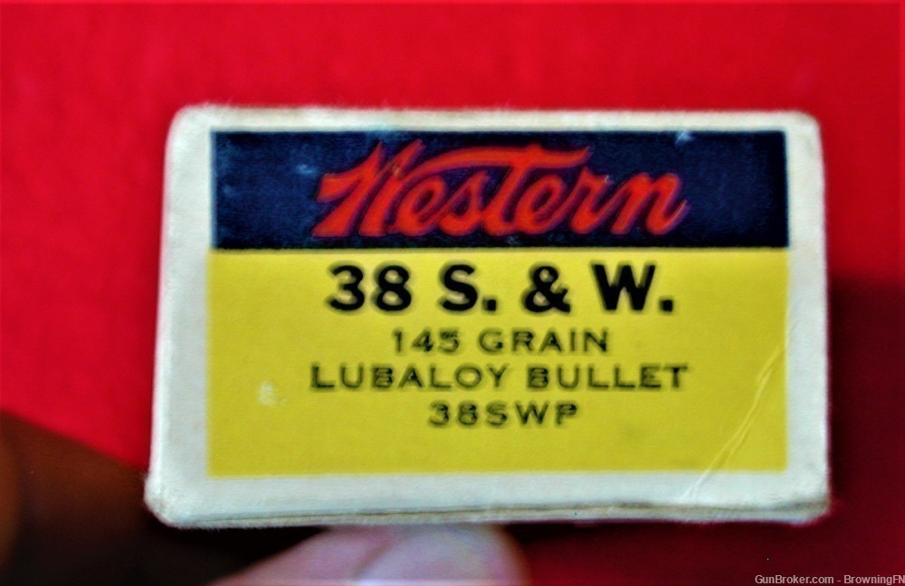  Rare Western Bullseye Box .38 Short S&W 50 Round Box Original M&P Victory -img-5