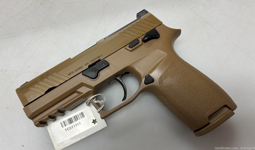 Sig Sauer P320 M18 Army Contract Pistol 21rd 9mm Cage Code Black Controls -img-0