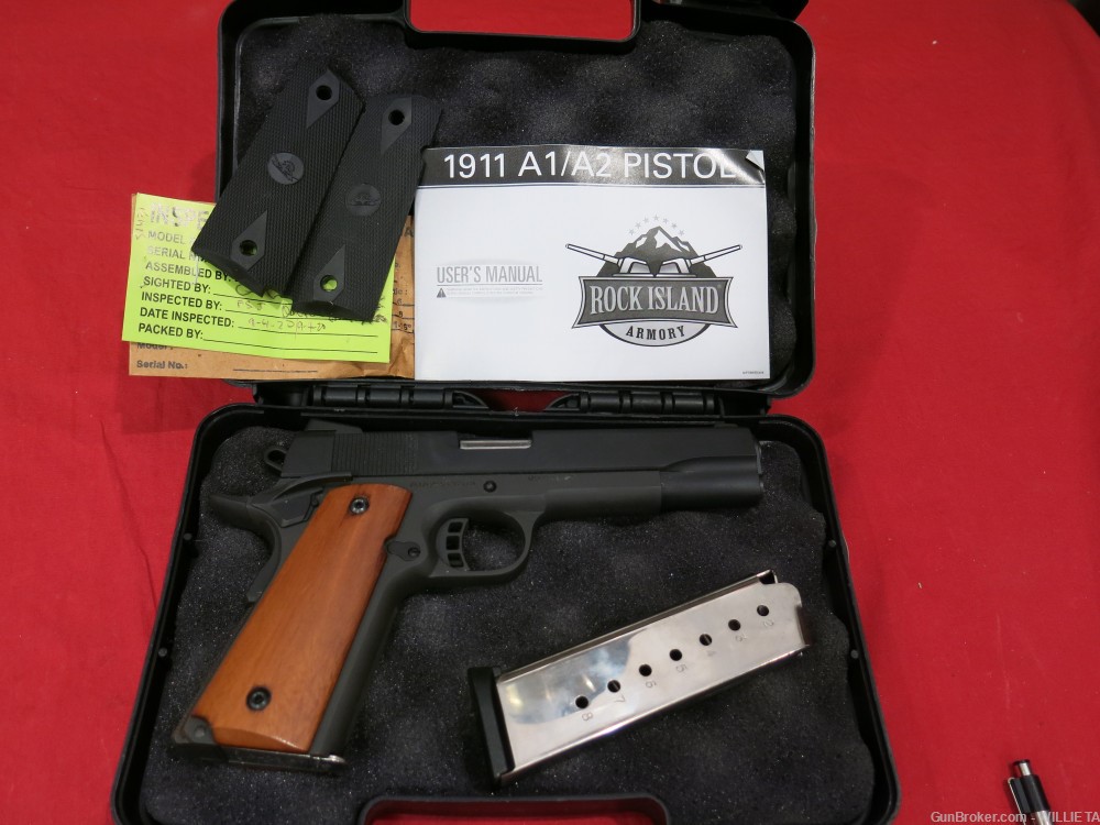 ROCK ISLAND 1911A1 UNFIRED & LOADED IN BX 45ACP ALL BELLS & WHISTLES NORESV-img-0