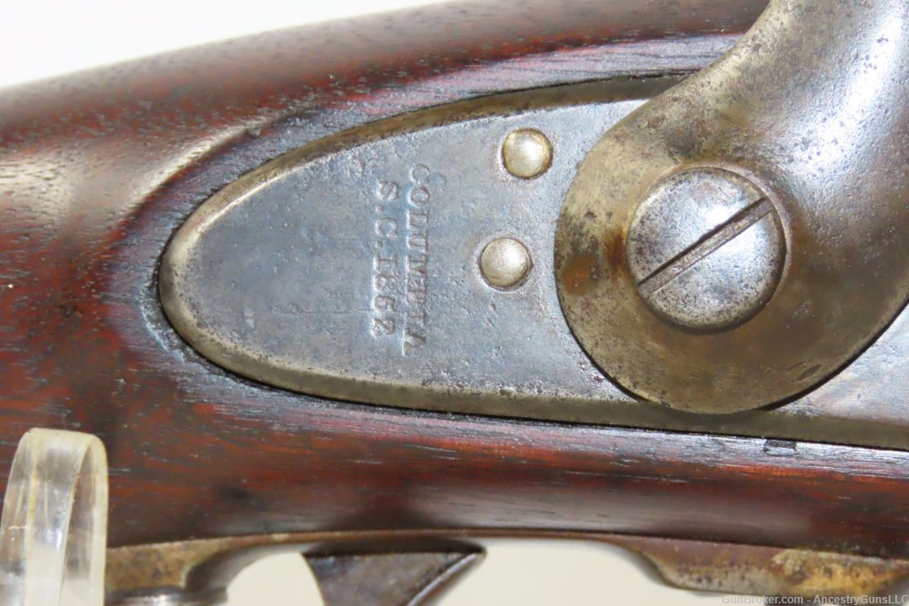 CIVIL WAR South Carolina CONFEDERATE Antique PALMETTO ARMORY Rifled Musket -img-6