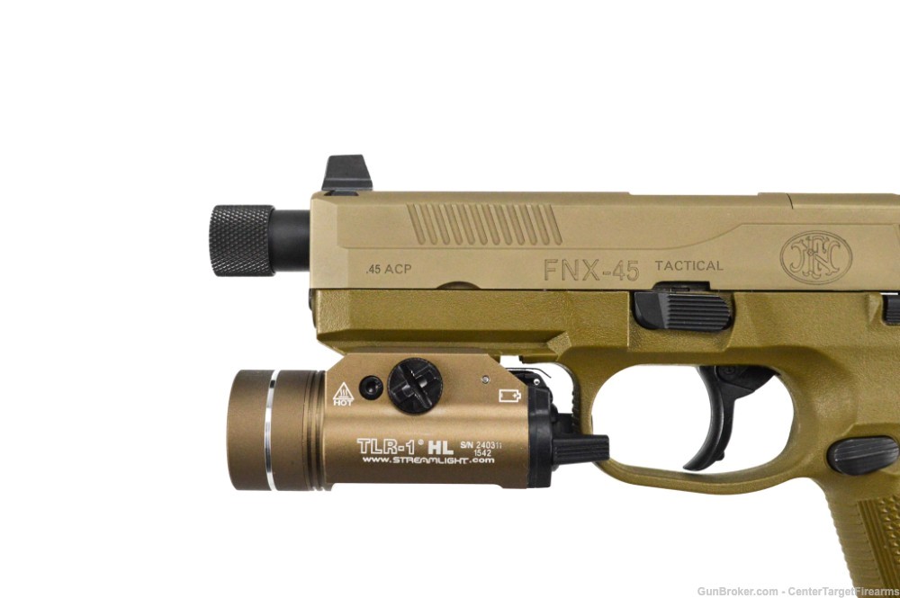 FN FNH FNX FNX-45 Tactical 45 ACP Streamlight TLR1-HL FDE Tan 66-101634-img-9