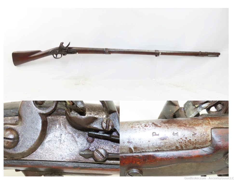 WAR of 1812 Dated Antique U.S. SPRINGFIELD ARMORY M1795 FLINTLOCK Musket   -img-0