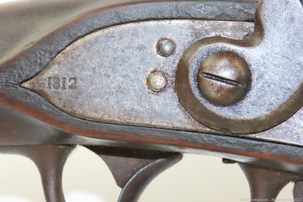 WAR of 1812 Dated Antique U.S. SPRINGFIELD ARMORY M1795 FLINTLOCK Musket   -img-6
