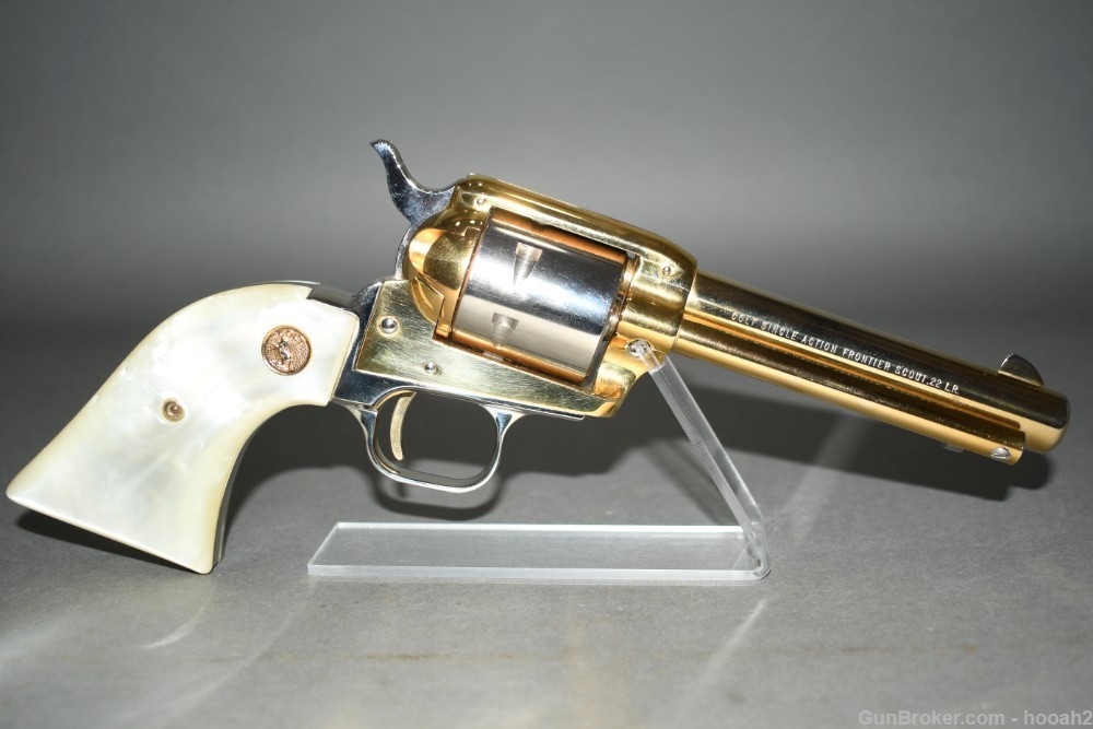 Nice Colt Frontier Scout Maine Sesquicentennial Revolver 22 LR 1970 C&R-img-0