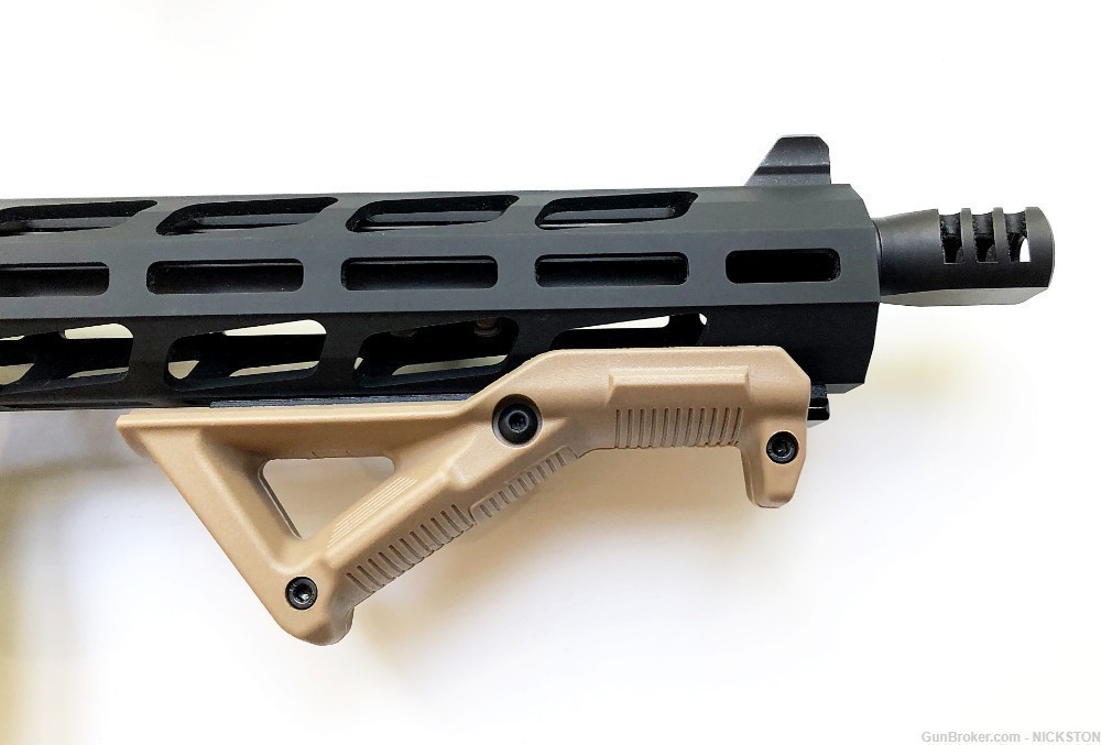 Hand Stop Triangle Angled Fore Grip Polymer Low Profile Tactical AR Tan-B-img-0