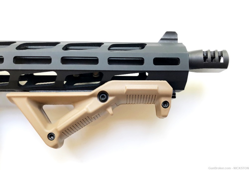 Hand Stop Triangle Angled Fore Grip Polymer Low Profile Tactical AR Tan-B-img-2