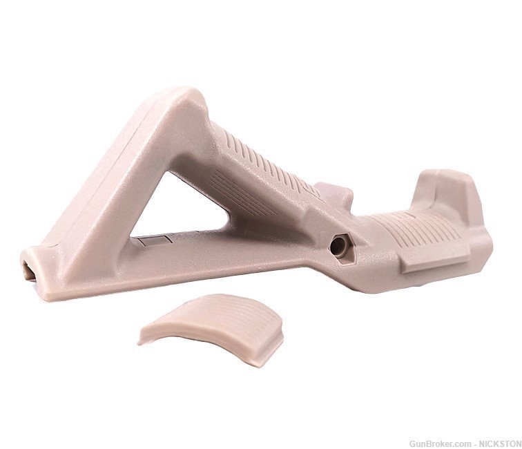 Hand Stop Triangle Angled Fore Grip Polymer Low Profile Tactical AR Tan-B-img-9