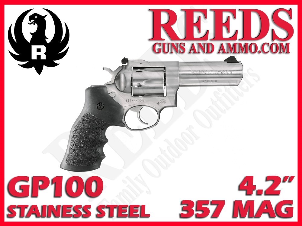 Ruger GP100 Revolver Stainless 357 Mag 4.2in 6 Shot 1705-img-0