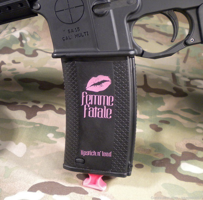 5x Mags| Troy Industries BattleMag "Femme Fatale" 30Rd w/ Pink PullTab -img-2