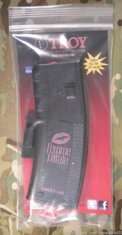 5x Mags| Troy Industries BattleMag "Femme Fatale" 30Rd w/ Pink PullTab -img-3