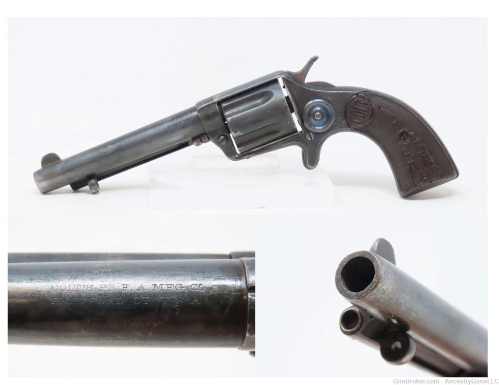 RARE Antique COLT New Police “COP & THUG” .38 Colt WILD WEST Era Revolver  -img-0