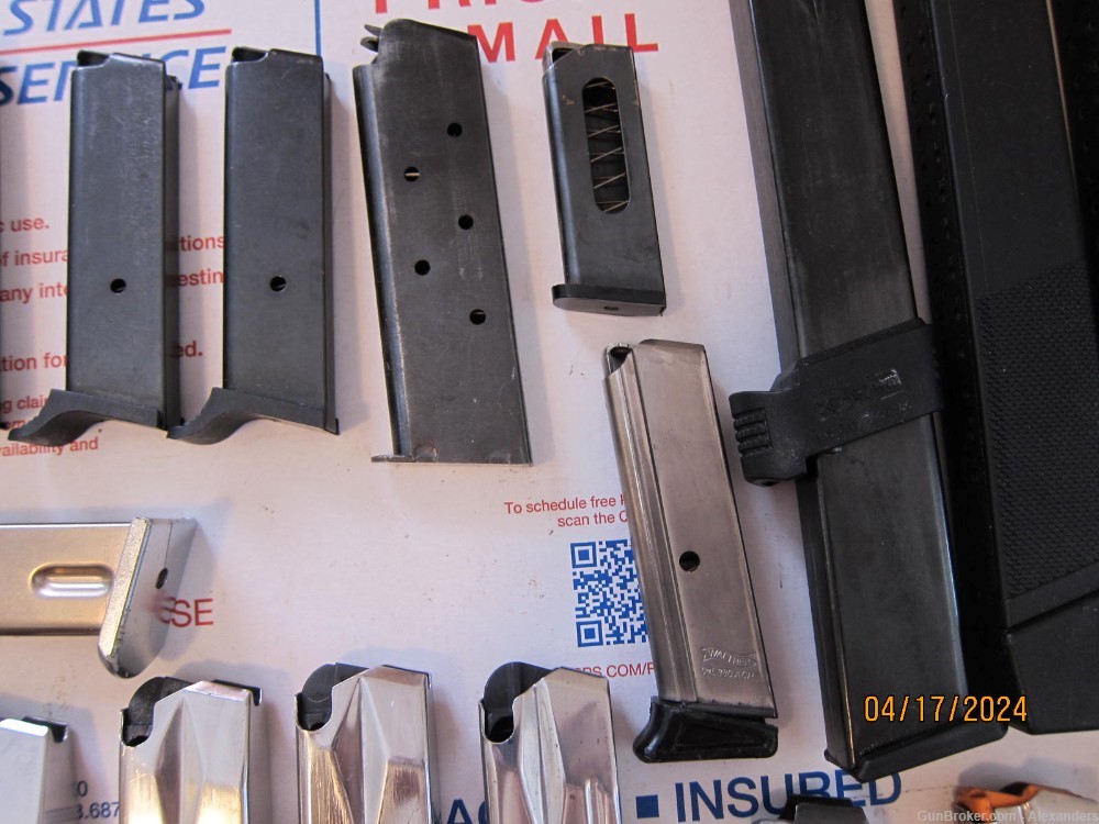 Pistol Magazine Lot Special 56 Mags 9mm 40 45 Cals -img-3