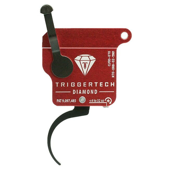 TriggerTech Rem 700 Clone Diamond Pro Curved Clean Blk/Red Single Stage-img-0