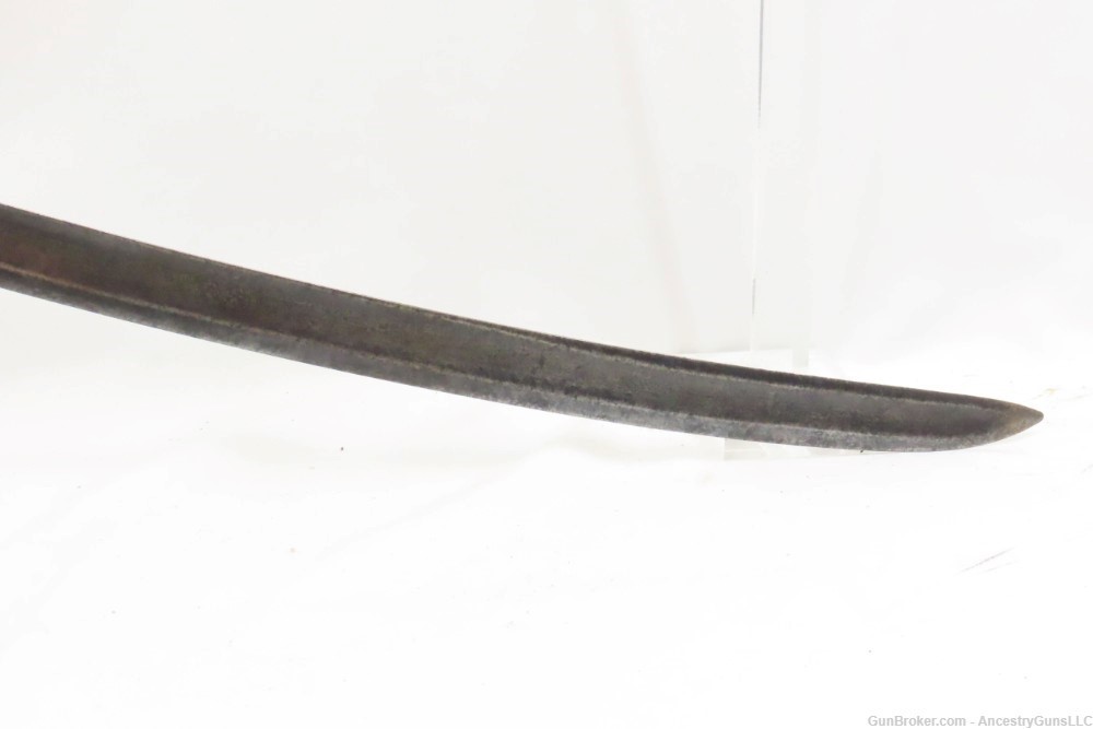 Mid-1800s Antique CAVALRY Style Saber with IRON GUARD & RIBBED GRIP -img-13