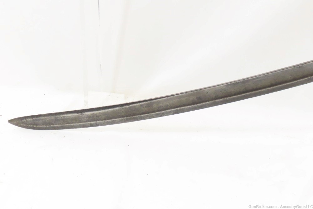 Mid-1800s Antique CAVALRY Style Saber with IRON GUARD & RIBBED GRIP -img-4