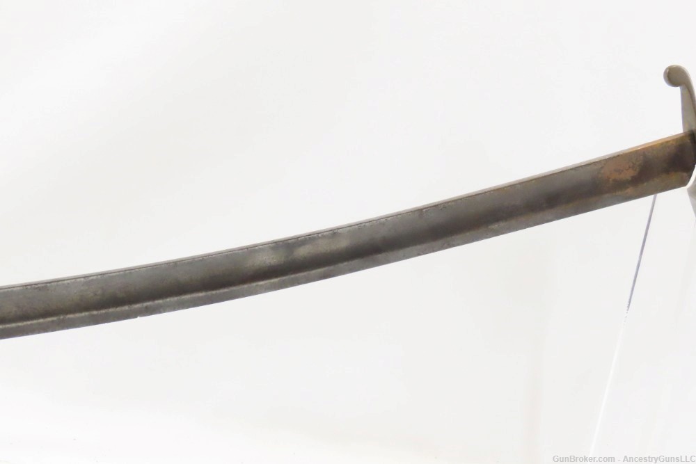 Mid-1800s Antique CAVALRY Style Saber with IRON GUARD & RIBBED GRIP -img-3