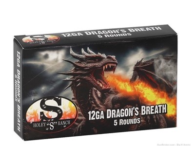 12 Gauge Dragon's Breath 12 ga Shotshells 5pk extends 75 feet No cc fees