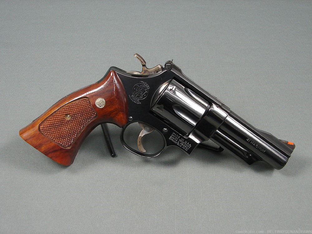 S&W Smith & Wesson 57 1st Model (No Dash) 41Mag 4" Mfg 1975 NICE-img-1