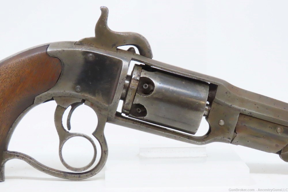 CIVIL WAR Antique SAVAGE “NAVY” Two Trigger .36 Revolver Ring Trigger-img-3