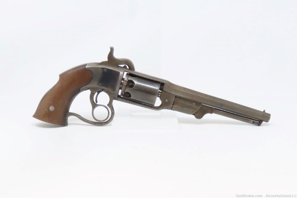 CIVIL WAR Antique SAVAGE “NAVY” Two Trigger .36 Revolver Ring Trigger-img-1