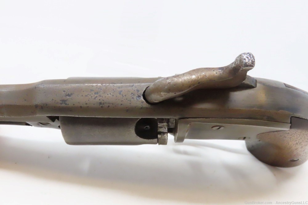 CIVIL WAR Antique SAVAGE “NAVY” Two Trigger .36 Revolver Ring Trigger-img-7