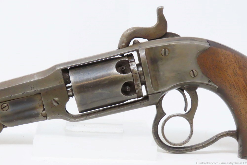 CIVIL WAR Antique SAVAGE “NAVY” Two Trigger .36 Revolver Ring Trigger-img-15