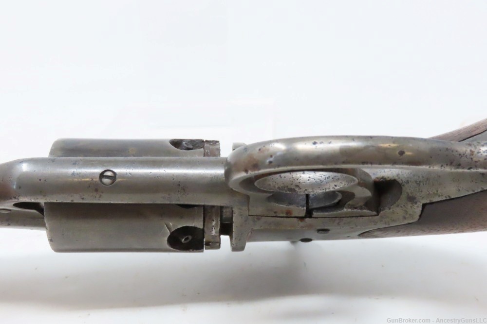 CIVIL WAR Antique SAVAGE “NAVY” Two Trigger .36 Revolver Ring Trigger-img-11