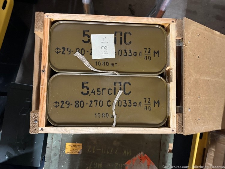 Sealed Russian Crate 2160 Rds 7N6 5.45x39 -img-1