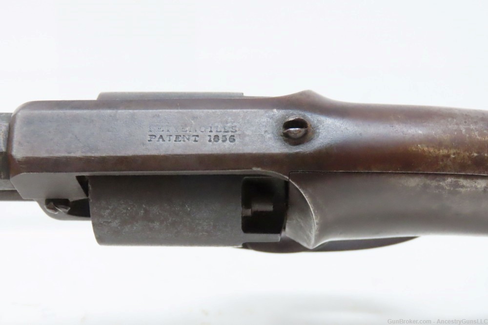 SCARCE CIVIL WAR Antique Raymond & Robitaille PETTENGILL .34 NAVY Revolver -img-7