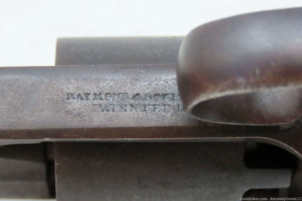 SCARCE CIVIL WAR Antique Raymond & Robitaille PETTENGILL .34 NAVY Revolver -img-14