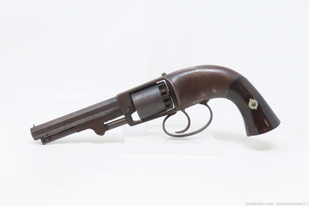SCARCE CIVIL WAR Antique Raymond & Robitaille PETTENGILL .34 NAVY Revolver -img-1