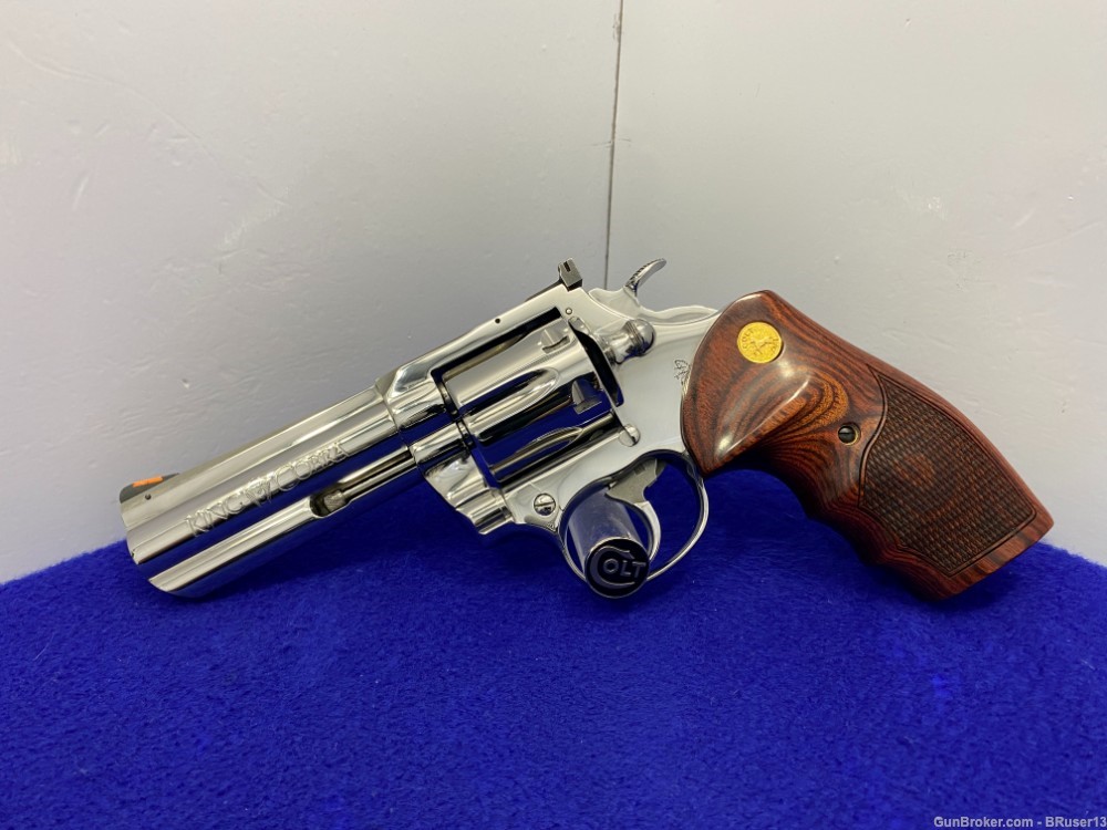 1993 Colt King Cobra .357 Magnum *BREATHTAKING BRIGHT STAINLESS*-img-0