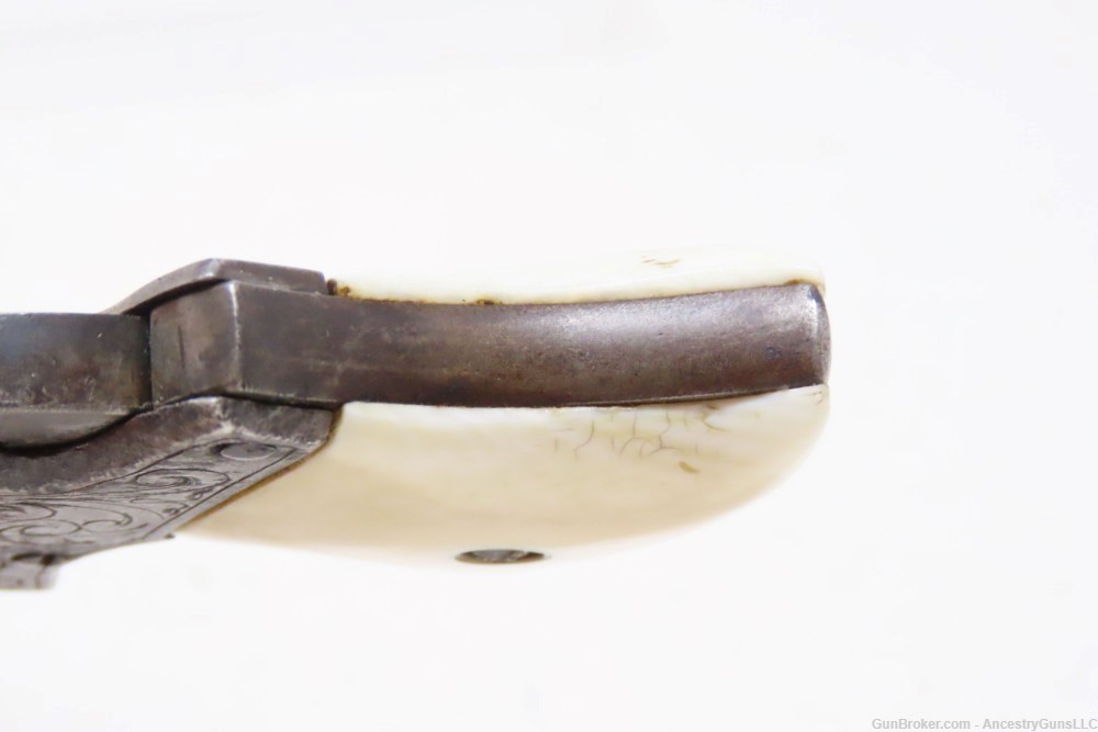 ANTIQUE IVORY Engraved REMINGTON No. 1 Saw Handle Vest Pocket .22 DERINGER -img-6
