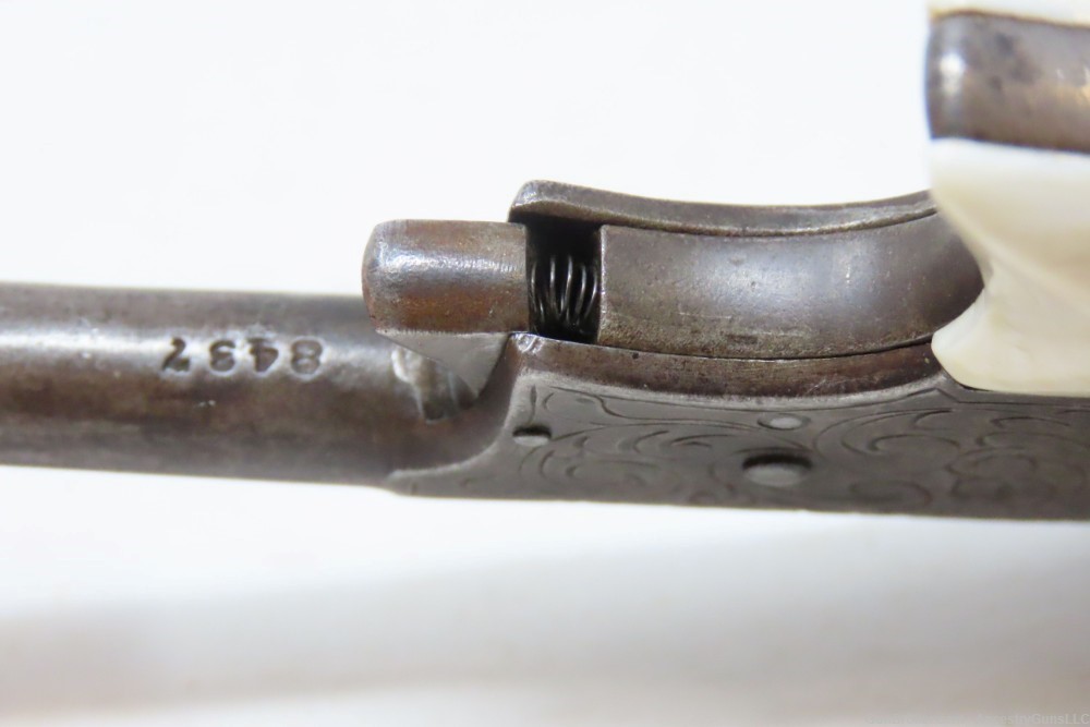 ANTIQUE IVORY Engraved REMINGTON No. 1 Saw Handle Vest Pocket .22 DERINGER -img-11