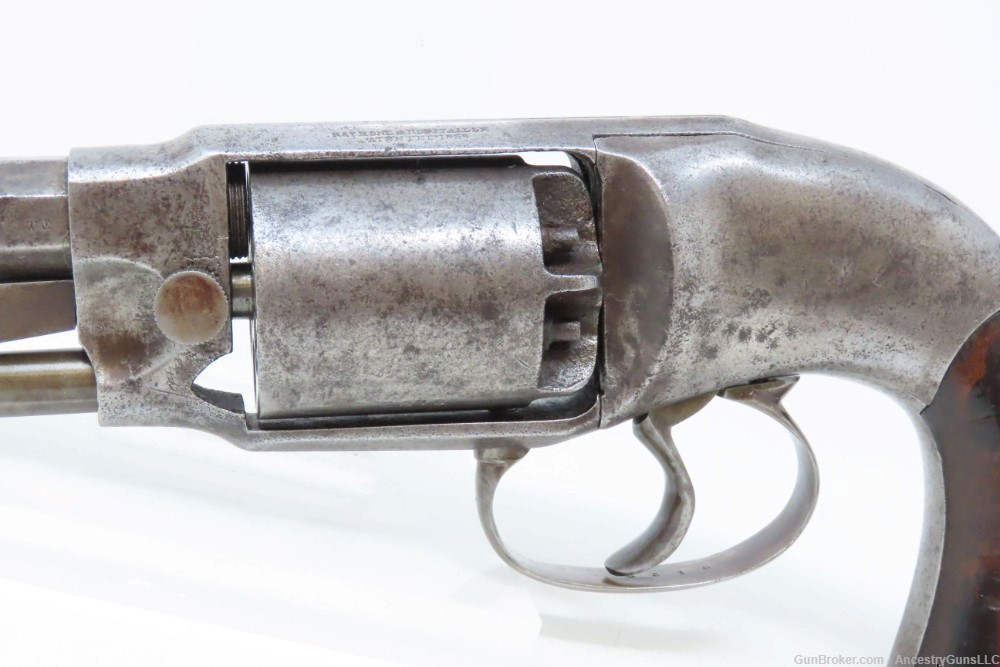 c1863 mfr. CIVIL WAR Antique C.S. Pettengill .44 Caliber CAVALRY Revolver  -img-3