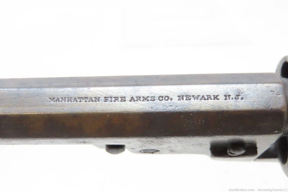 CASED CIVIL WAR Era MANHATTAN FIRE ARMS CO. Series III Perc. NAVY Revolver -img-11