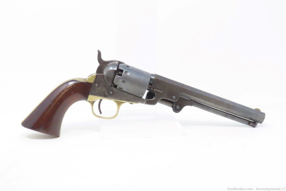 CASED CIVIL WAR Era MANHATTAN FIRE ARMS CO. Series III Perc. NAVY Revolver -img-20