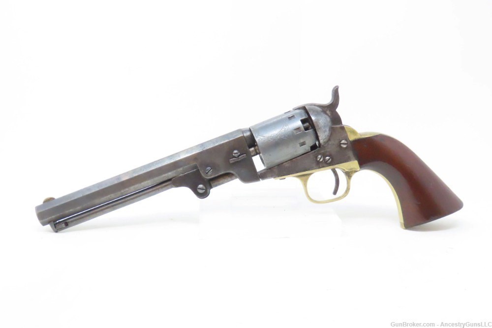 CASED CIVIL WAR Era MANHATTAN FIRE ARMS CO. Series III Perc. NAVY Revolver -img-5