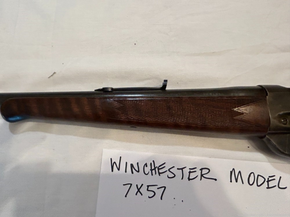 Winchester Model 1895 7x57 Caliber Lever Action rifle with Redfield Sight-img-2