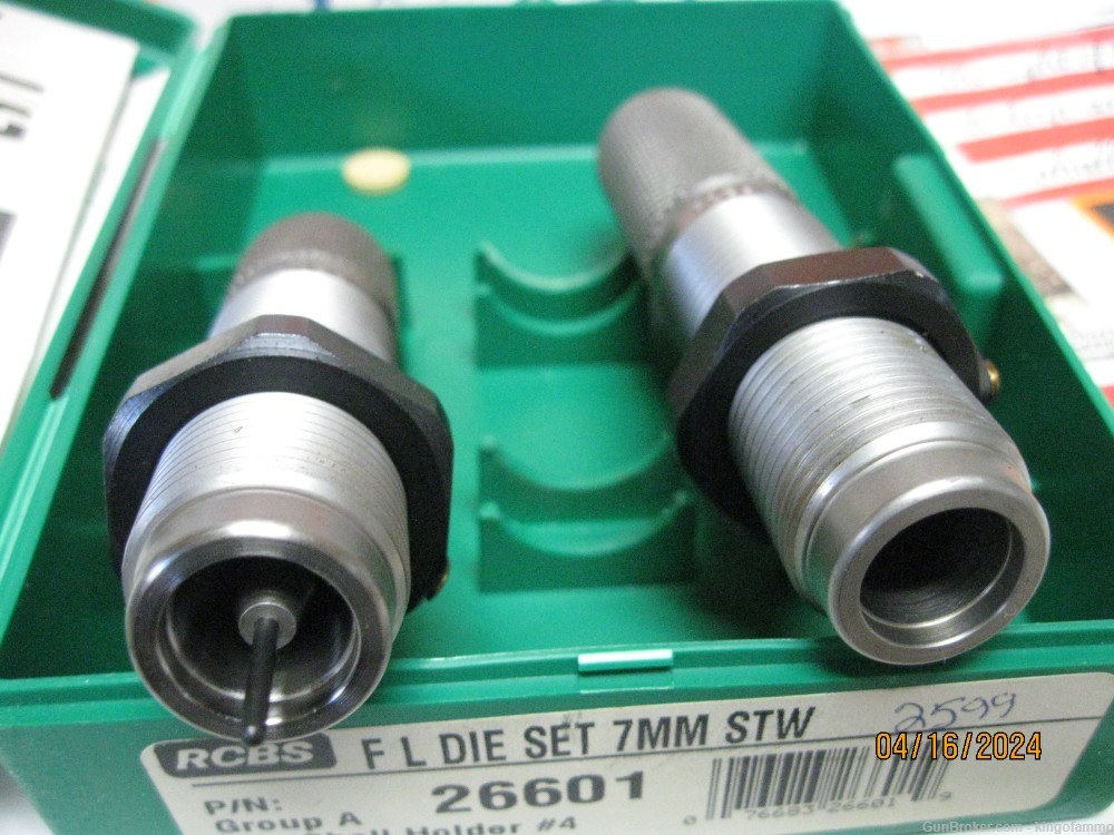 New RCBS 7mm STW  2 Die F/L Set # 26601;  have 8 mag  Brass too-img-2